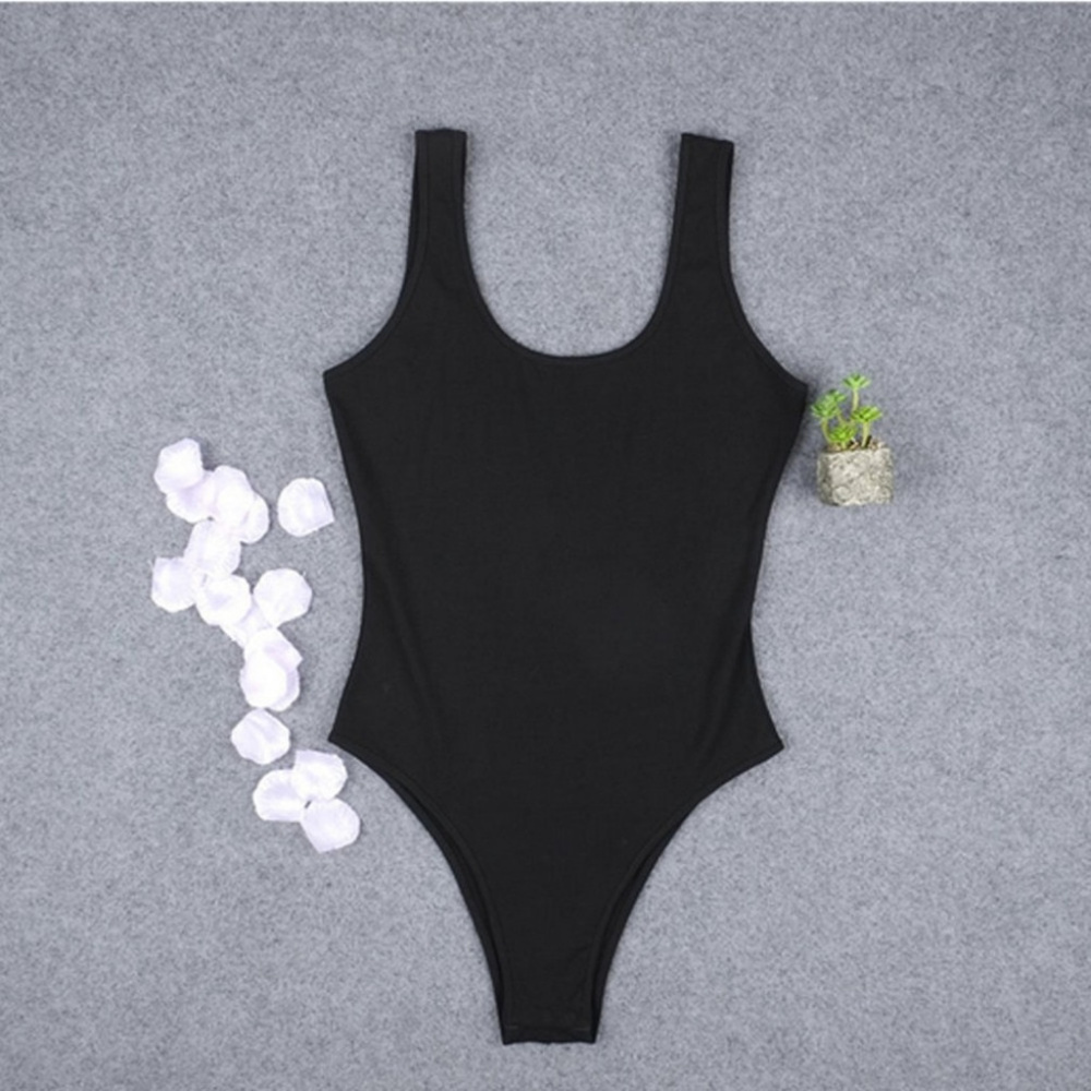 Backless Bodysuit Scoop Neck top - Picture 3 of 8